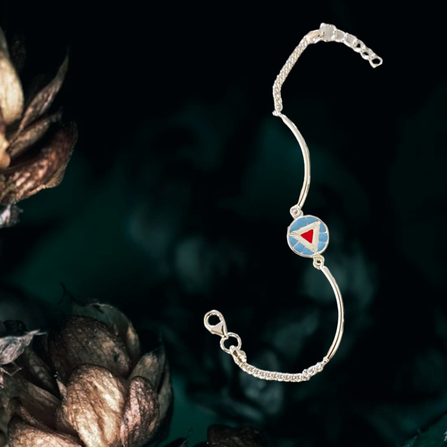 Blue 92.5 purity Silver Kids Rakhi