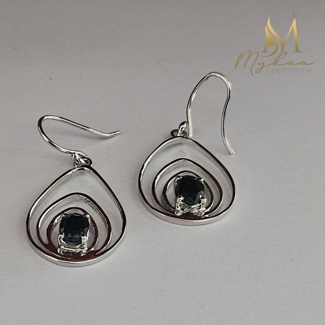 "AUREA" Blue Sapphire Danglers