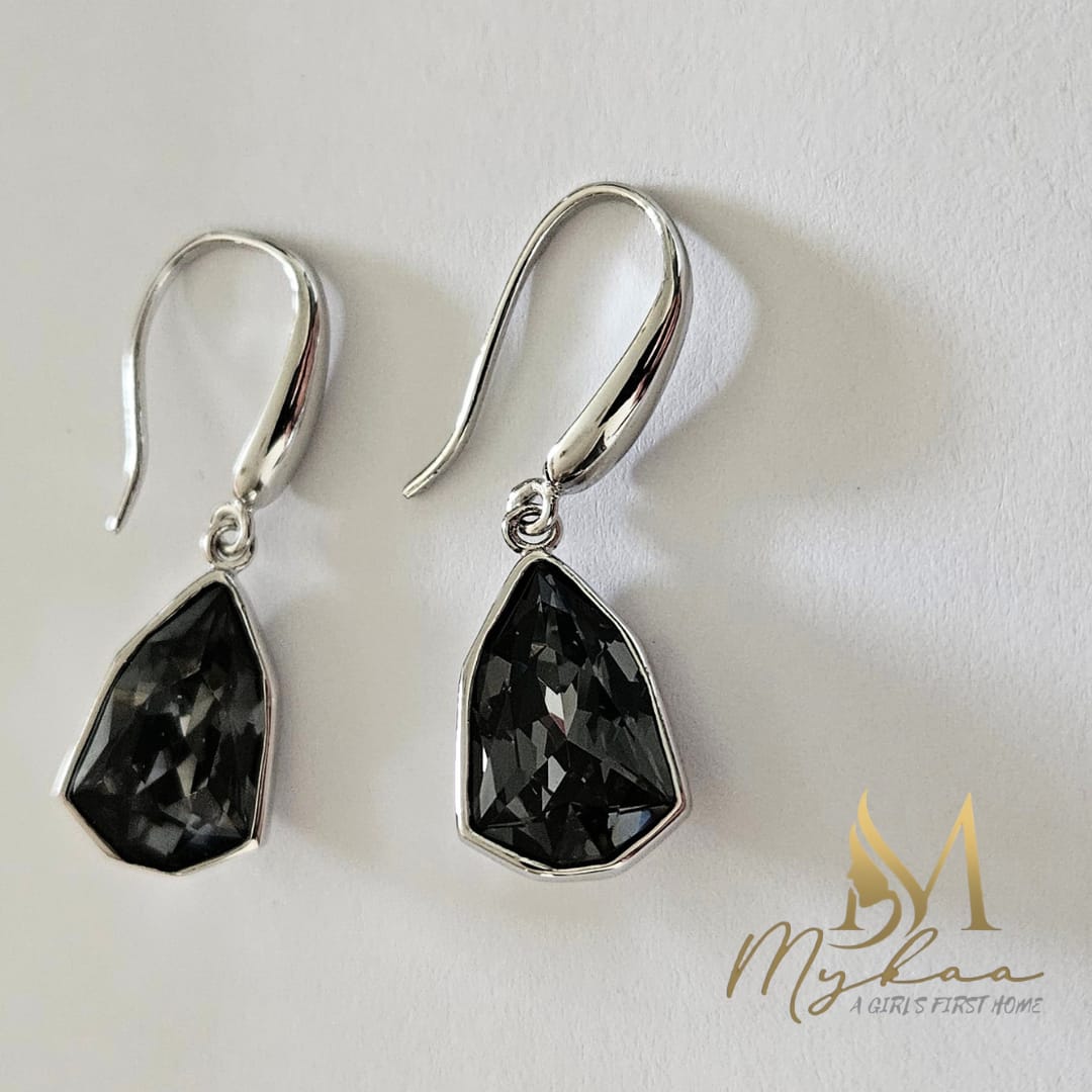 "IRIS" Grey stone danglers