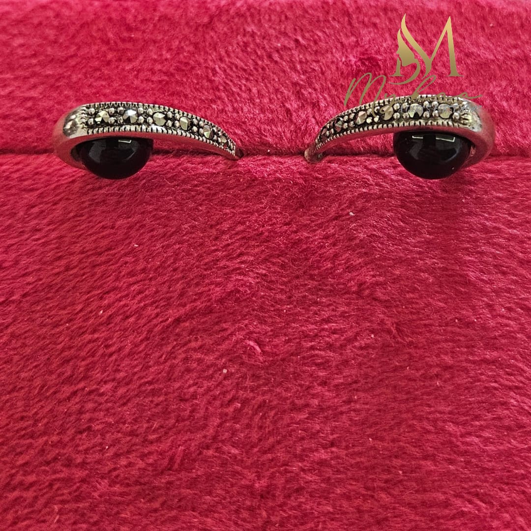 "NAINA" Marcasite Hoops