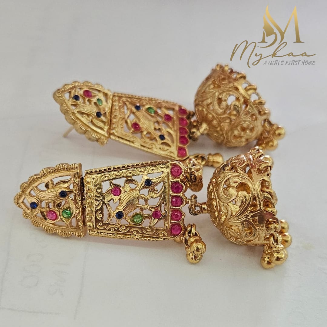 "NAVYA" Temple Jhumkas