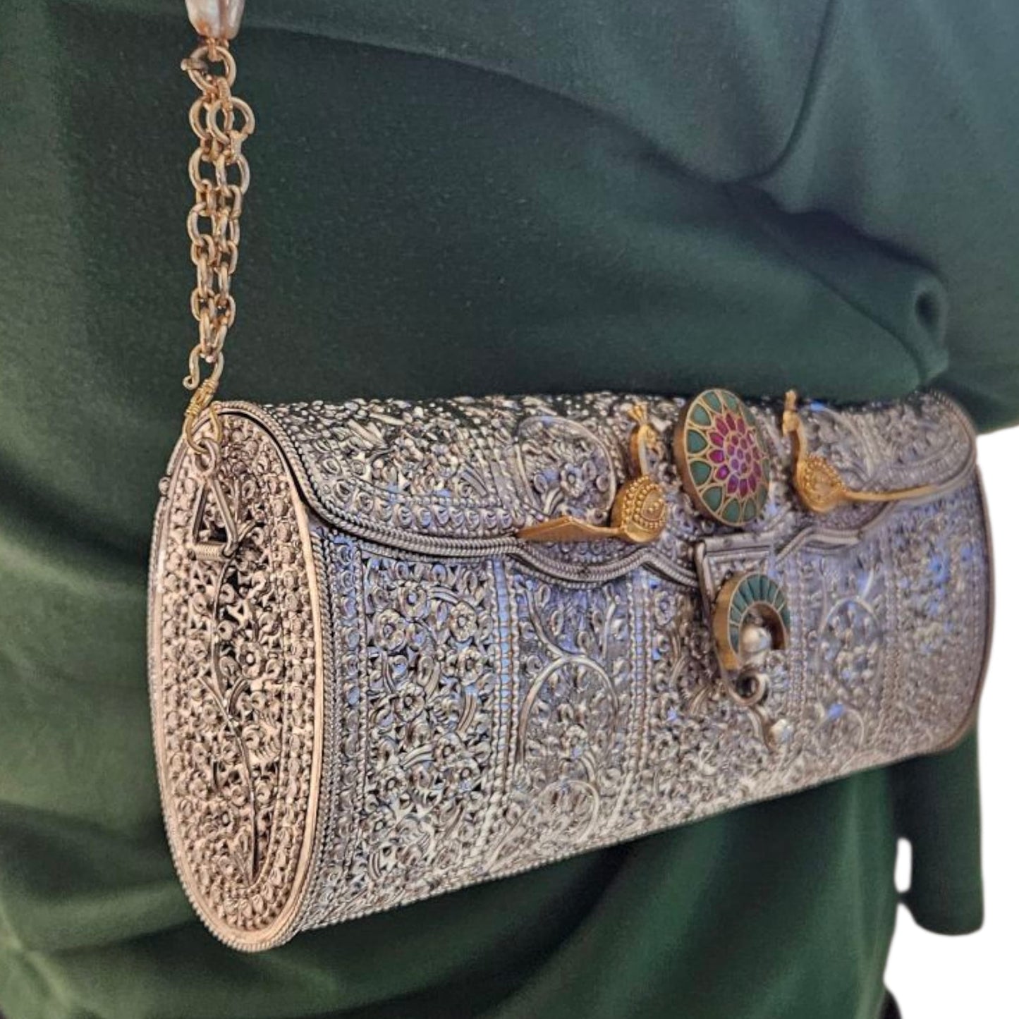 "PANCCHI" Sterling Silver Clutch