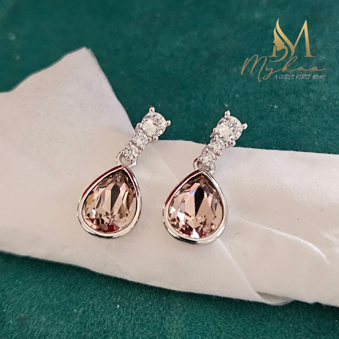 "ISLA" Champagne stone drops