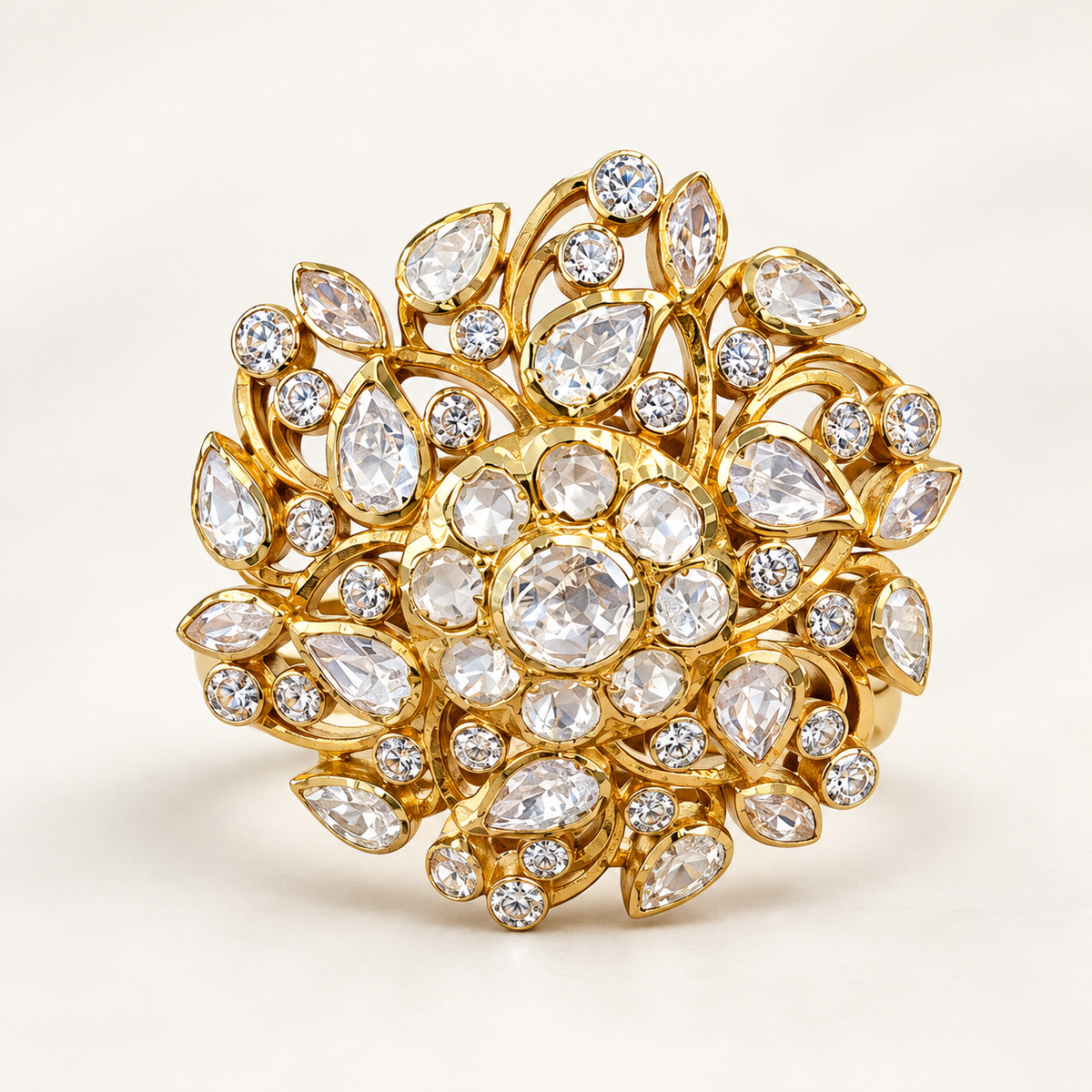 Kashvi Floral Statement Ring