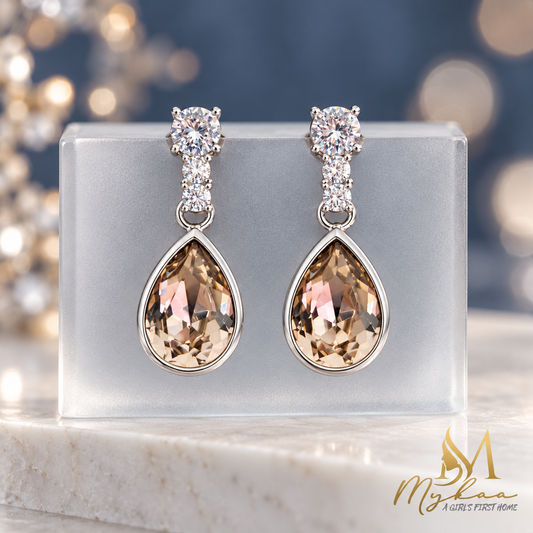 "ISLA" Champagne stone drops