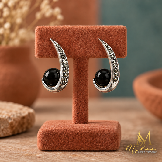 "NAINA" Marcasite Hoops