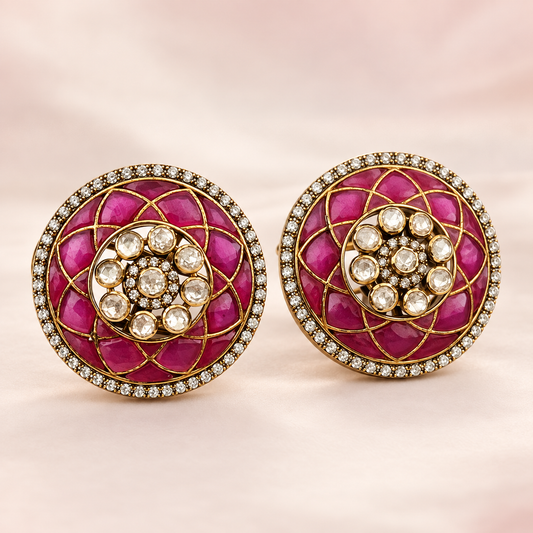 "TARA" Ruby Studs