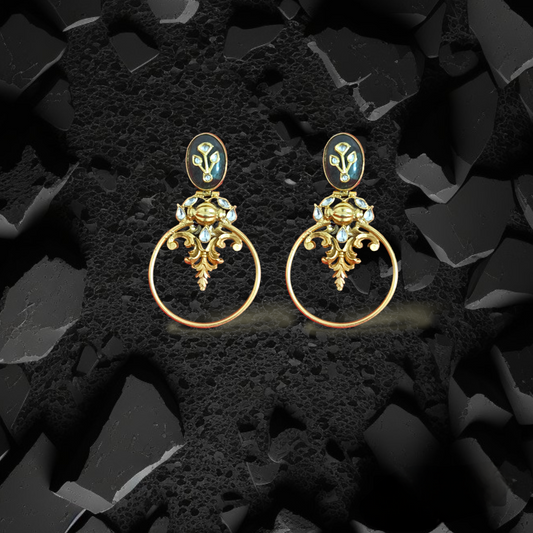 'SHAGUN' Chandbali Statement Earrings