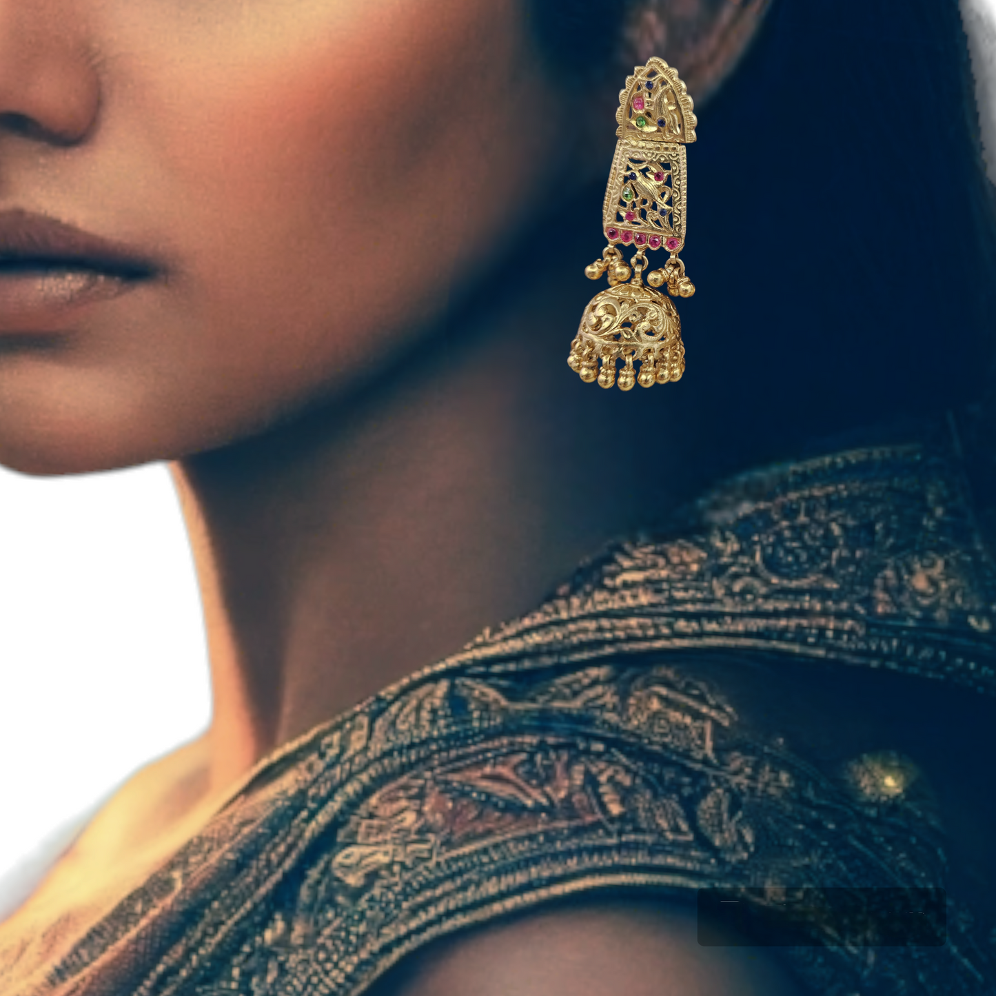 'AASHIRWAD' Jadau Statement Earrings