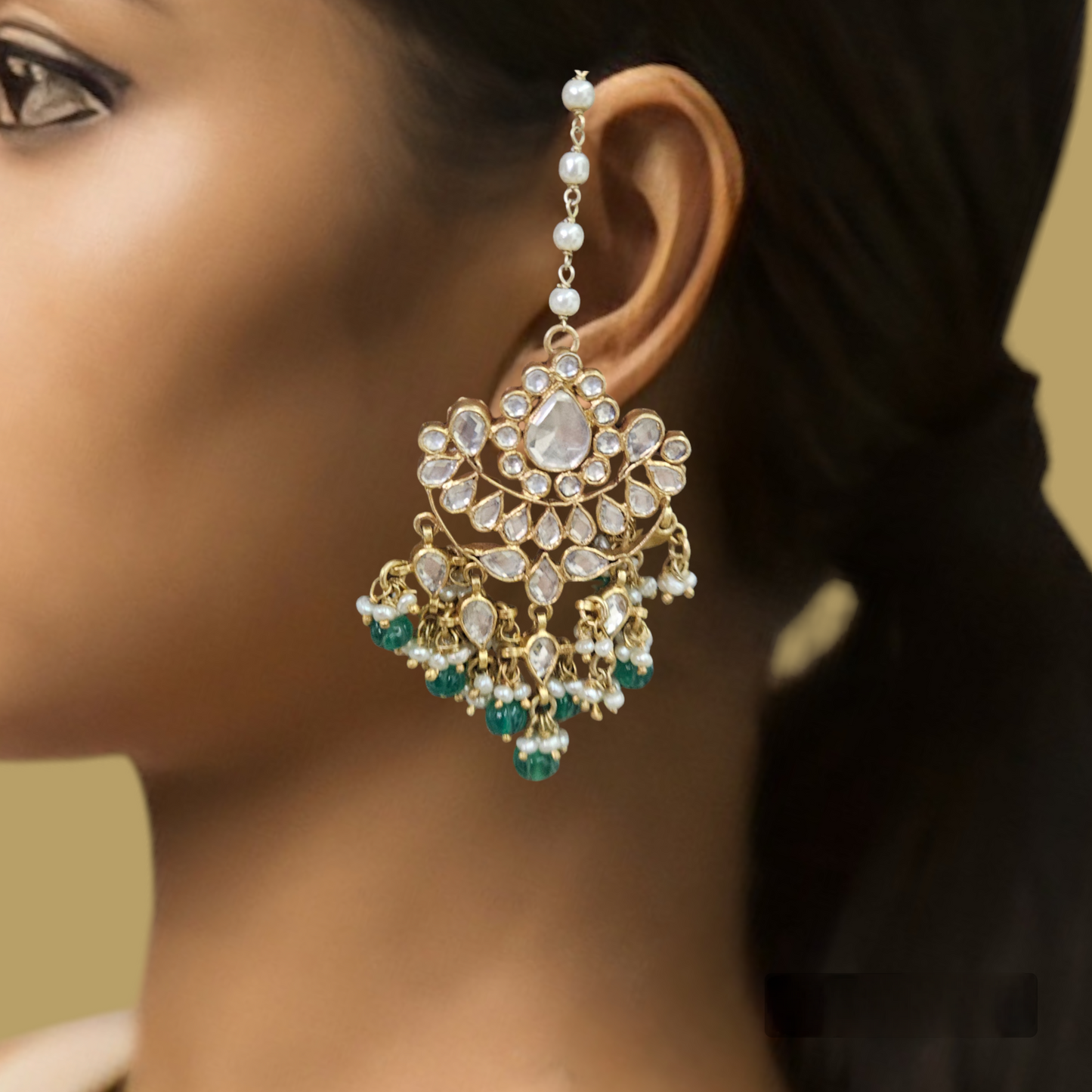 'KUNDAN' Statement Jhumka