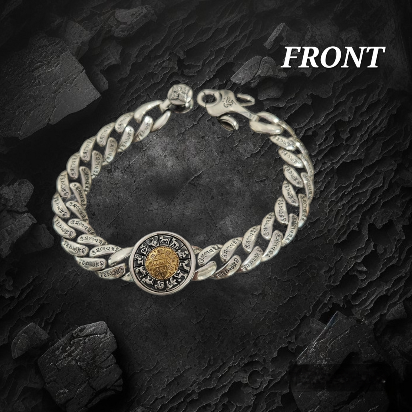 'ZODIAC' Reversible & Rotatable Men Bracelet