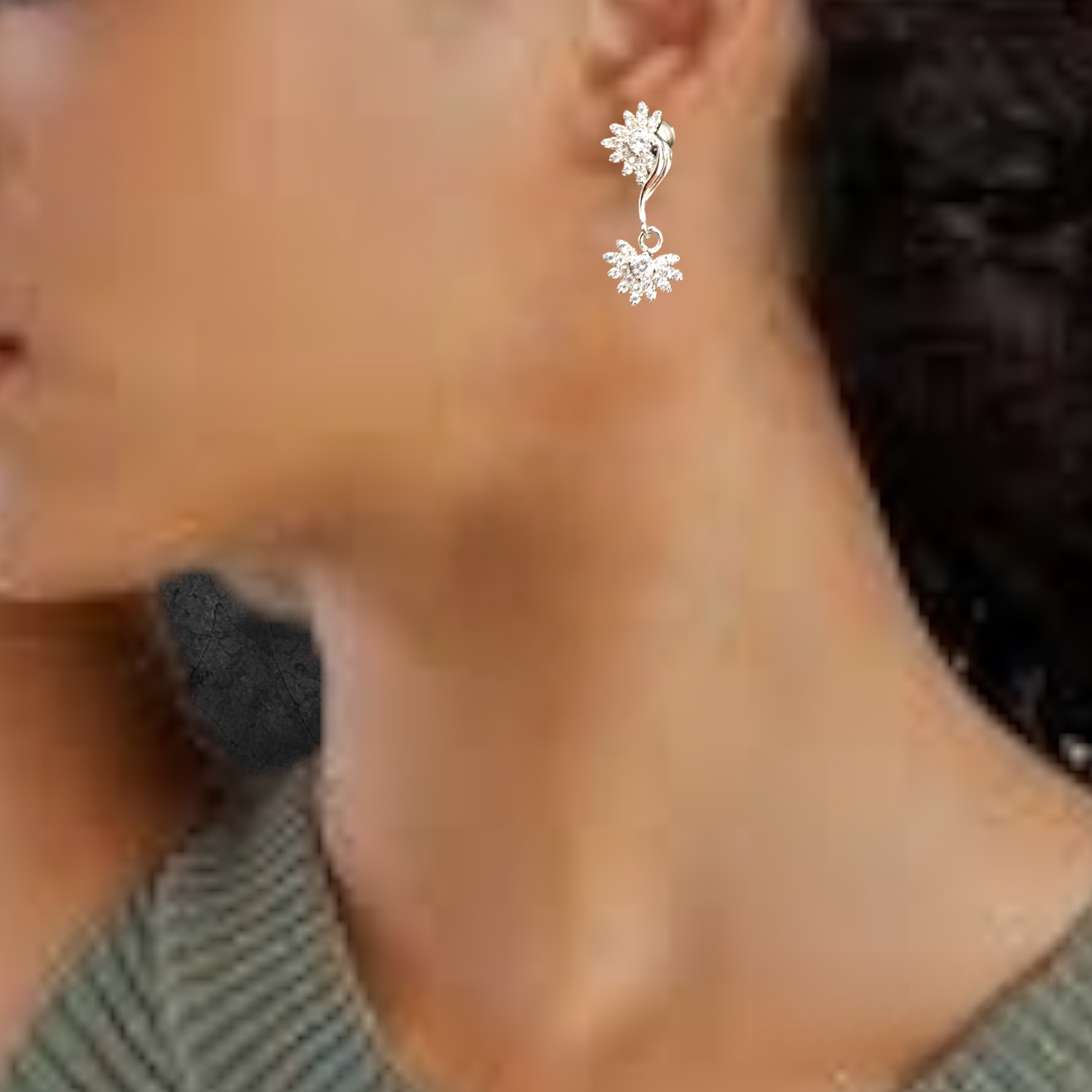 'AMEERA' Zircon Chandelier Earrings