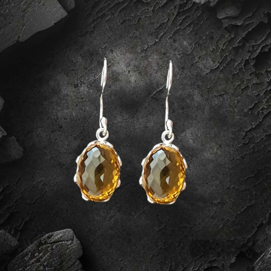 "MELLINA" Honey Quartz Danglers