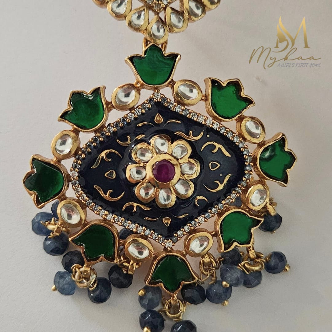 "NEELIMA" Semi-Precious Stone Jhumkas