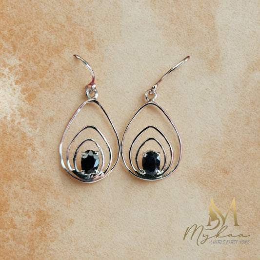 "AUREA" Blue Sapphire Danglers