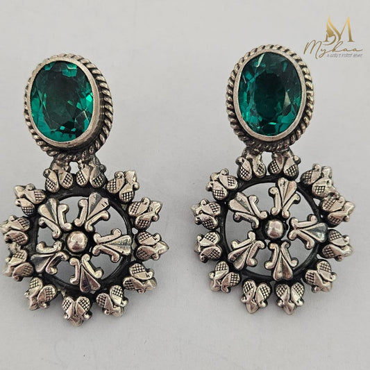 "AAROHI" Emerald Danglers