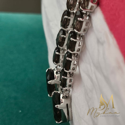 "CELESTE" Smoky Grey Danglers