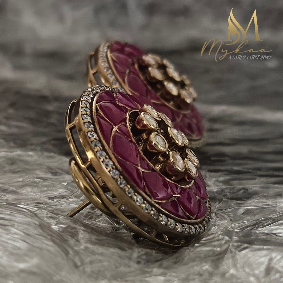 "TARA" Ruby Studs