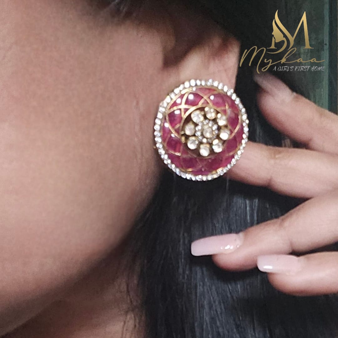 "TARA" Ruby Studs