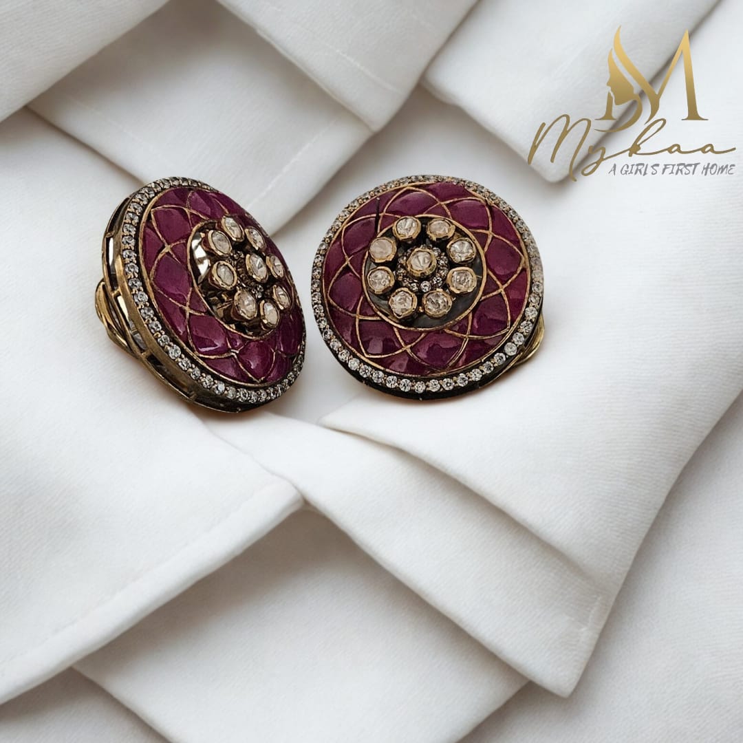 "TARA" Ruby Studs
