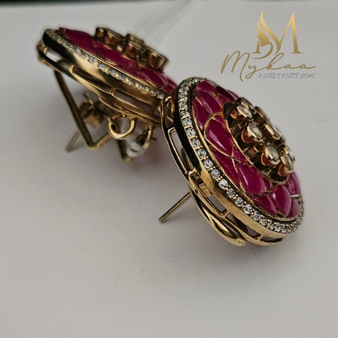 "TARA" Ruby Studs