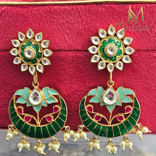 "DO NOOR" Reversible 92.5 Silver Chandbalis