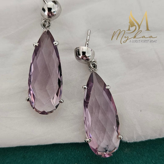"ZAIRA" Amethyst Danglers