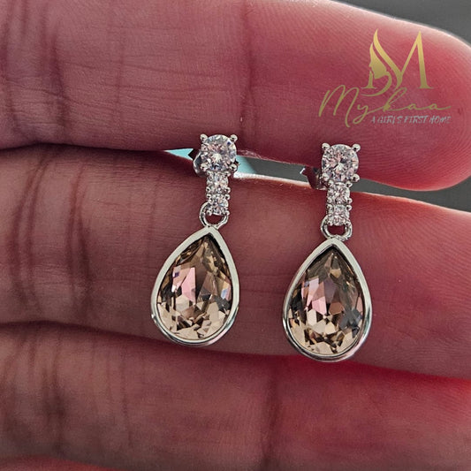 "ISLA" Champagne stone drops