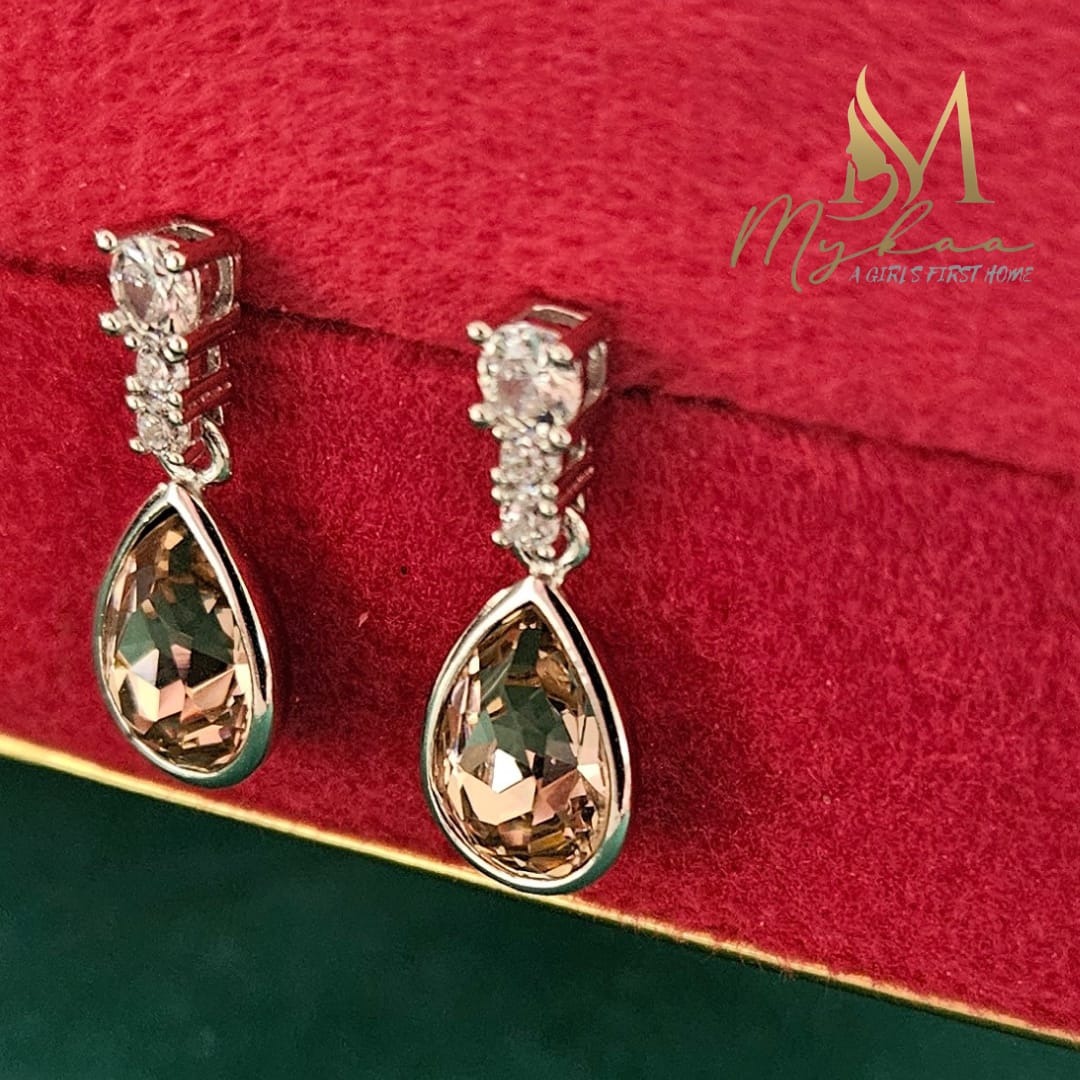 "ISLA" Champagne stone drops